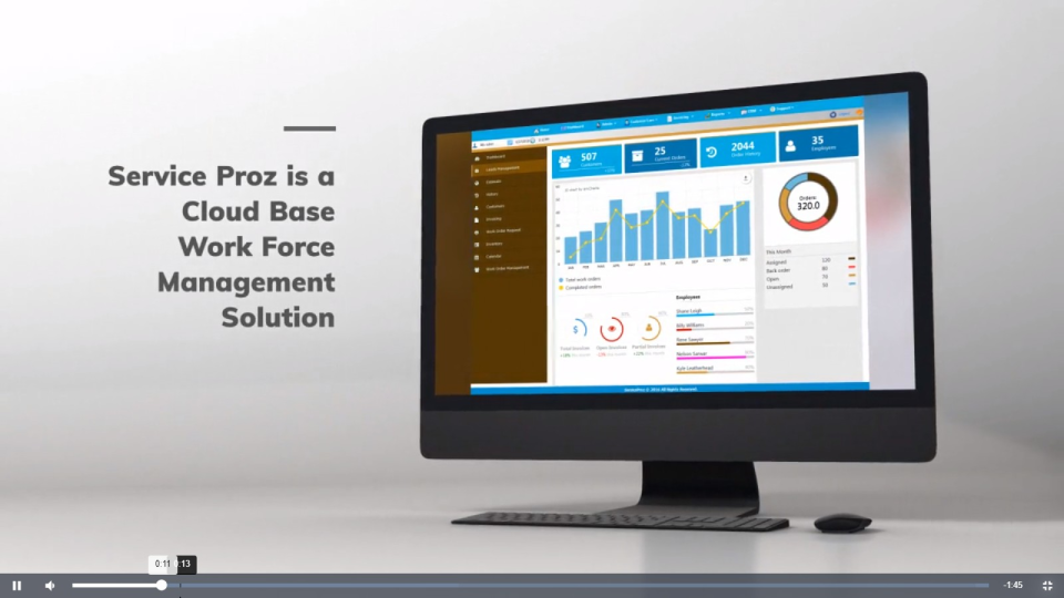 screenshot of Service Proz